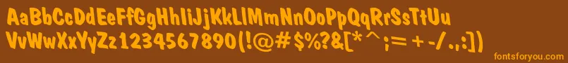 ADominorevoblBold Font – Orange Fonts on Brown Background