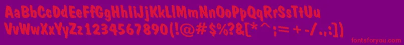 ADominorevoblBold Font – Red Fonts on Purple Background