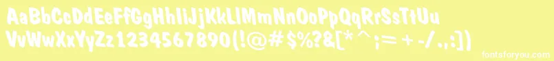 ADominorevoblBold Font – White Fonts on Yellow Background