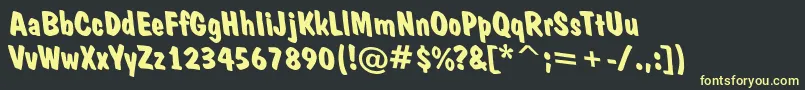 ADominorevoblBold Font – Yellow Fonts on Black Background