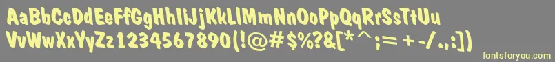 ADominorevoblBold Font – Yellow Fonts on Gray Background