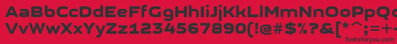 フォントGetvoipGrotesque – 赤い背景に黒い文字