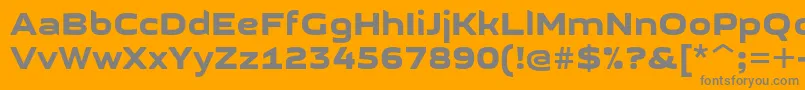 Fonte GetvoipGrotesque – fontes cinzas em um fundo laranja
