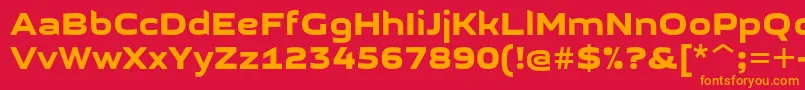 GetvoipGrotesque Font – Orange Fonts on Red Background