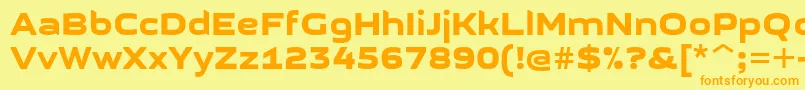 Шрифт GetvoipGrotesque – оранжевые шрифты на жёлтом фоне