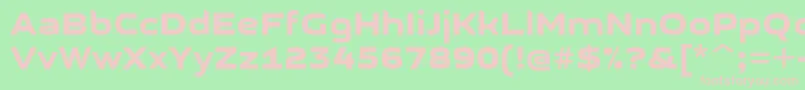Czcionka GetvoipGrotesque – różowe czcionki na zielonym tle