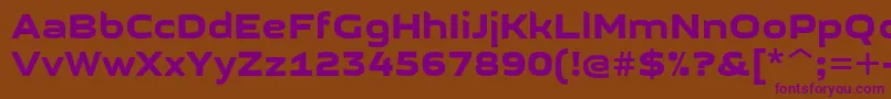 GetvoipGrotesque Font – Purple Fonts on Brown Background