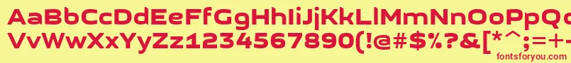 Шрифт GetvoipGrotesque – красные шрифты на жёлтом фоне