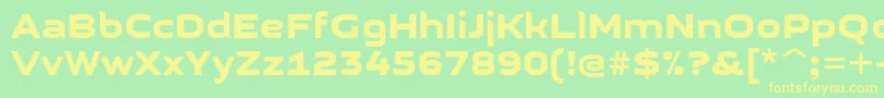 GetvoipGrotesque Font – Yellow Fonts on Green Background