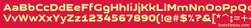 GetvoipGrotesque Font – Yellow Fonts on Red Background