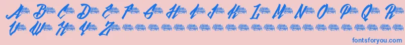 BlackfutureDemo Font – Blue Fonts on Pink Background