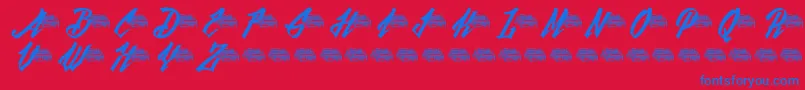 BlackfutureDemo Font – Blue Fonts on Red Background