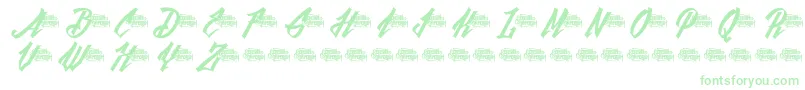 BlackfutureDemo Font – Green Fonts on White Background
