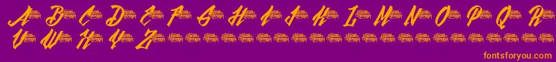 BlackfutureDemo Font – Orange Fonts on Purple Background