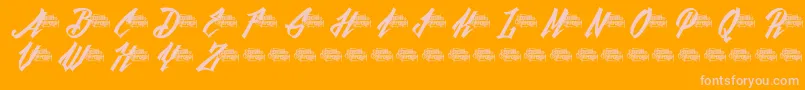 BlackfutureDemo Font – Pink Fonts on Orange Background