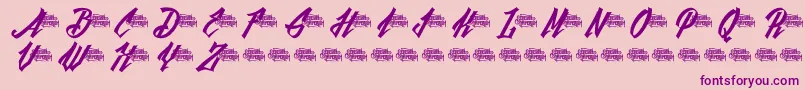 BlackfutureDemo Font – Purple Fonts on Pink Background