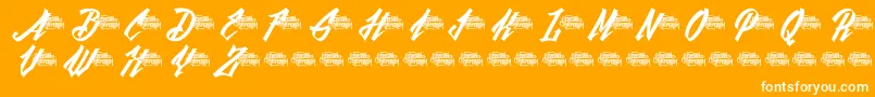 BlackfutureDemo Font – White Fonts on Orange Background