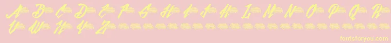 BlackfutureDemo Font – Yellow Fonts on Pink Background