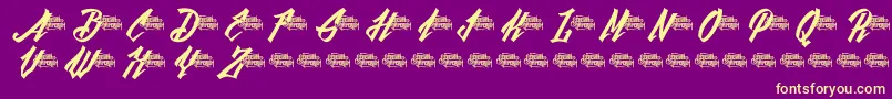 BlackfutureDemo Font – Yellow Fonts on Purple Background