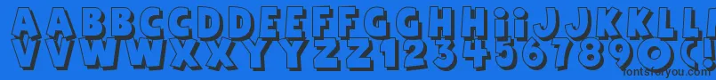 Agentred Font – Black Fonts on Blue Background