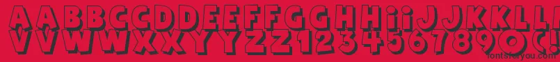 Agentred Font – Black Fonts on Red Background