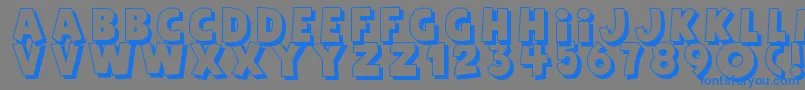 Agentred Font – Blue Fonts on Gray Background