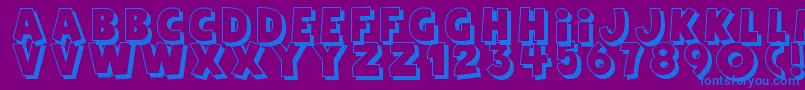 Agentred Font – Blue Fonts on Purple Background