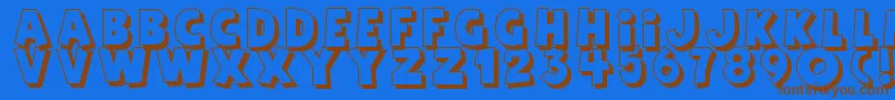 Agentred Font – Brown Fonts on Blue Background