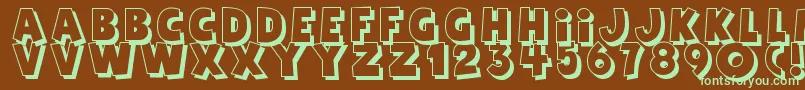 Agentred Font – Green Fonts on Brown Background