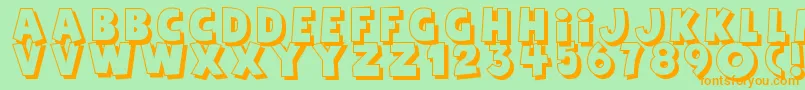 Agentred Font – Orange Fonts on Green Background