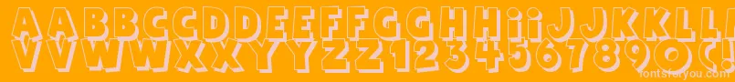 Agentred Font – Pink Fonts on Orange Background