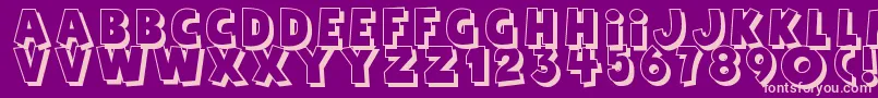 Agentred Font – Pink Fonts on Purple Background