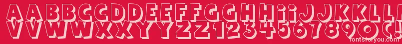 Agentred Font – Pink Fonts on Red Background