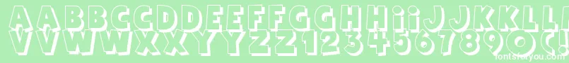 Agentred Font – White Fonts on Green Background