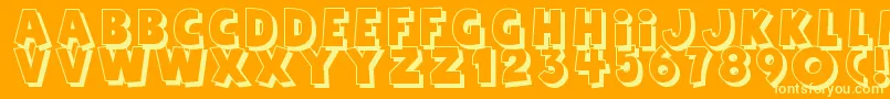 Agentred Font – Yellow Fonts on Orange Background