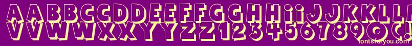 Agentred Font – Yellow Fonts on Purple Background