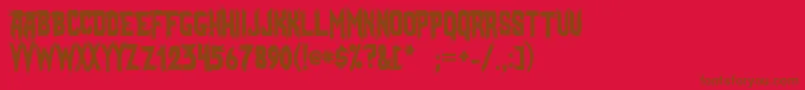 Шрифт MostlyGhostly – коричневые шрифты на красном фоне
