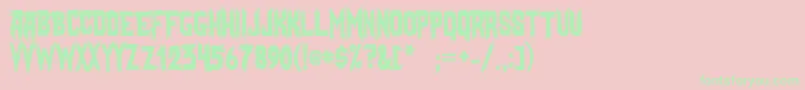 MostlyGhostly Font – Green Fonts on Pink Background