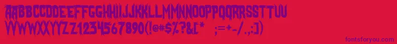 MostlyGhostly Font – Purple Fonts on Red Background