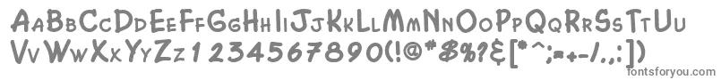 フォントChasmBold – 白い背景に灰色の文字