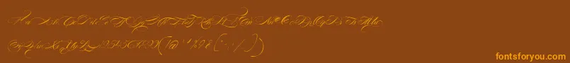 FontaineDeDiamant Font – Orange Fonts on Brown Background