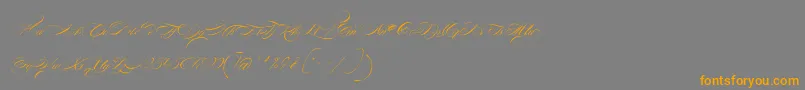 FontaineDeDiamant-Schriftart – Orangefarbene Schriften auf grauem Hintergrund