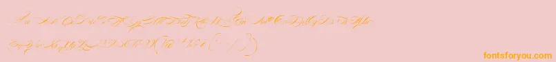 FontaineDeDiamant Font – Orange Fonts on Pink Background