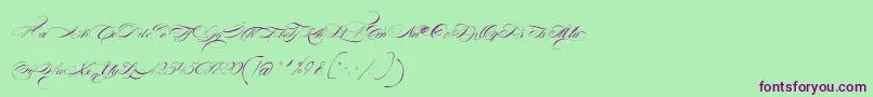 FontaineDeDiamant Font – Purple Fonts on Green Background