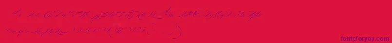 FontaineDeDiamant-Schriftart – Violette Schriften auf rotem Hintergrund