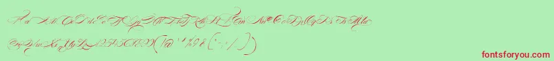 FontaineDeDiamant Font – Red Fonts on Green Background