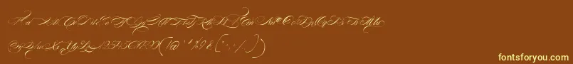 FontaineDeDiamant Font – Yellow Fonts on Brown Background