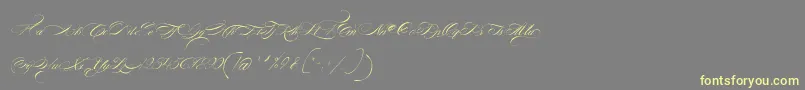 FontaineDeDiamant-Schriftart – Gelbe Schriften auf grauem Hintergrund