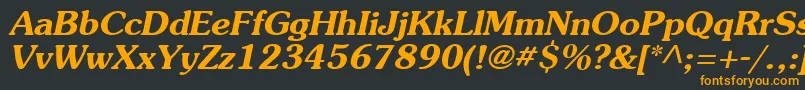 フォントAgsoucbi – 黒い背景にオレンジの文字