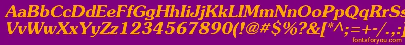 Agsoucbi Font – Orange Fonts on Purple Background